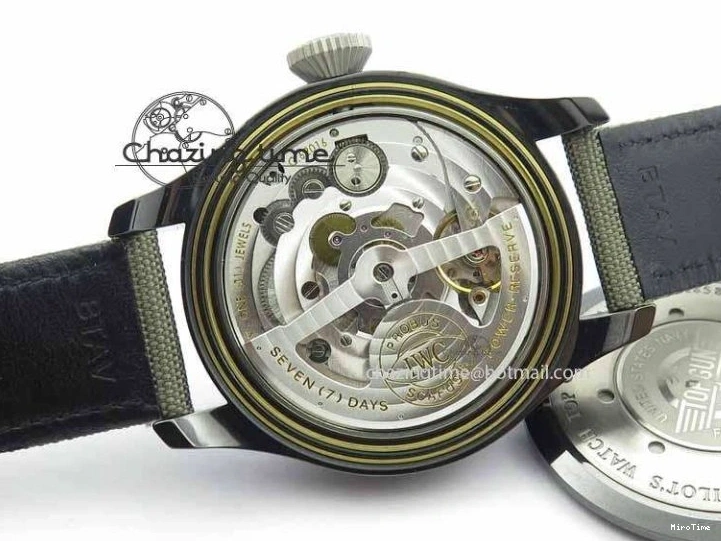 MIROTIME 0126 Big Pilot Real PR 48mm IW501902 Real Ceramic ZF 1:1 Best Edition On Green Nylon Strap A51111 V Durable 7249